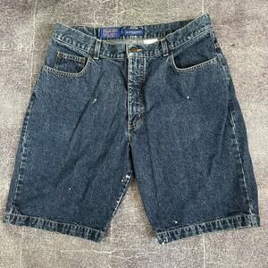 Men's Pendleton Canada 10" Baggy Skate Blue Denim Chino Jorts Jean Shorts Sz 36